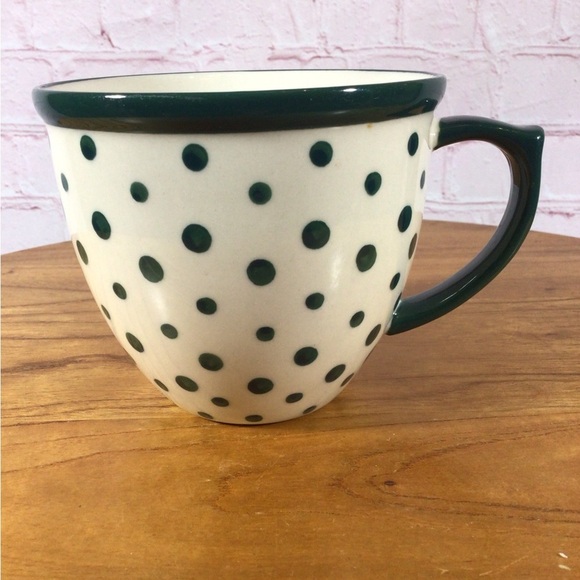 The Pioneer Woman Other - The Pioneer Woman Green Polka Dots 17oz Ceramic Mug
